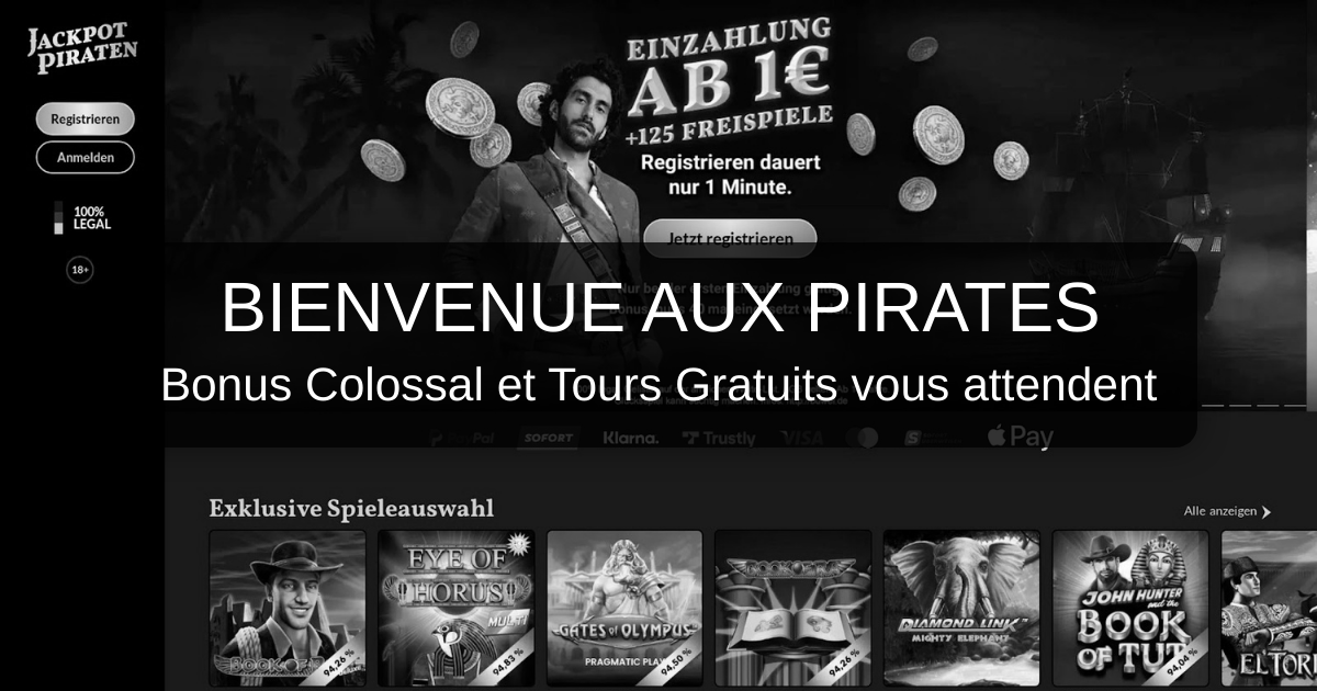 Jackpot Piraten Casino - Meilleurs Slots & Paiements Rapides